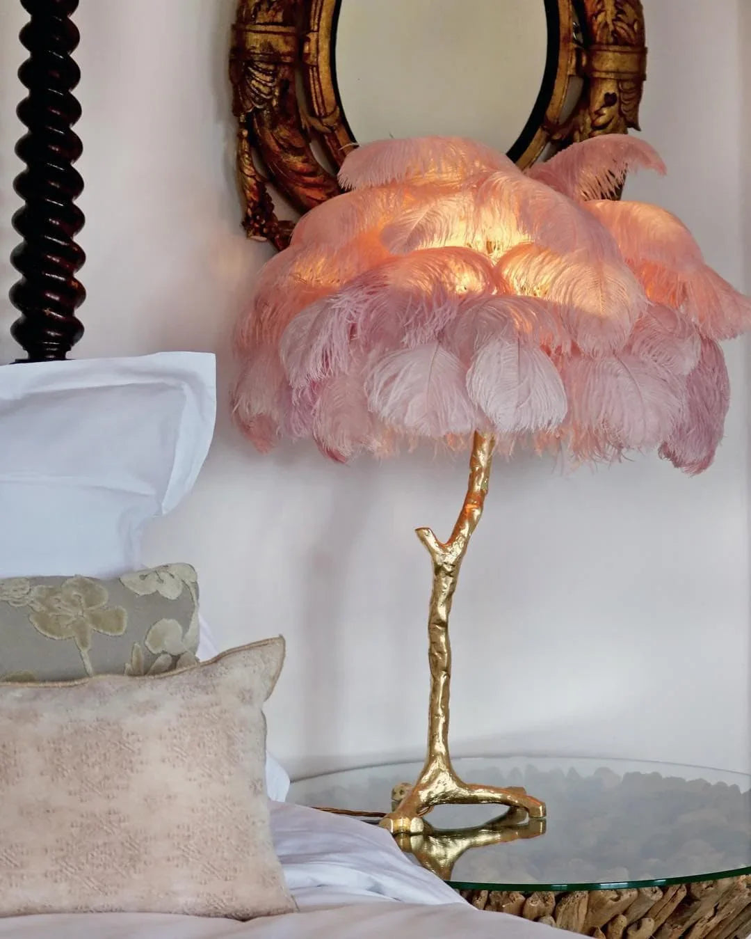 Metavaya Table lamp Ostrich Feather Table Lamp Shop Ostrich Feather Table Lamp Online