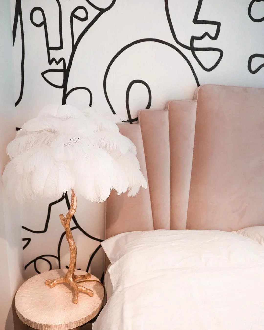 Metavaya Table lamp Ostrich Feather Table Lamp Shop Ostrich Feather Table Lamp Online