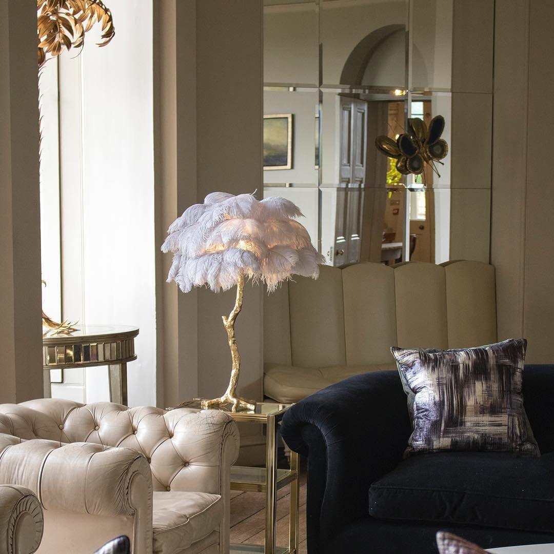 Metavaya Table lamp Ostrich Feather Table Lamp Shop Ostrich Feather Table Lamp Online