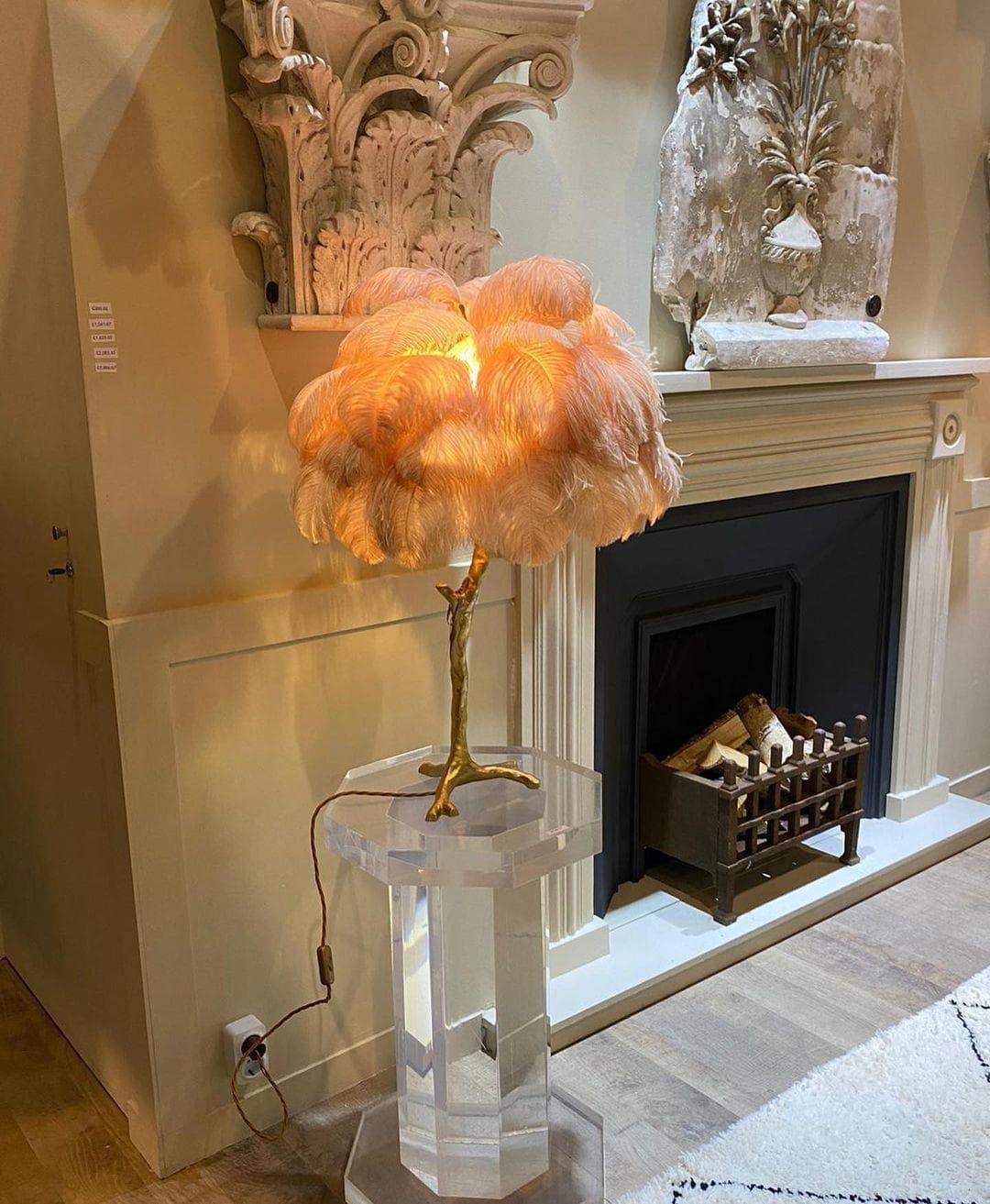 Metavaya Table lamp Ostrich Feather Table Lamp Shop Ostrich Feather Table Lamp Online