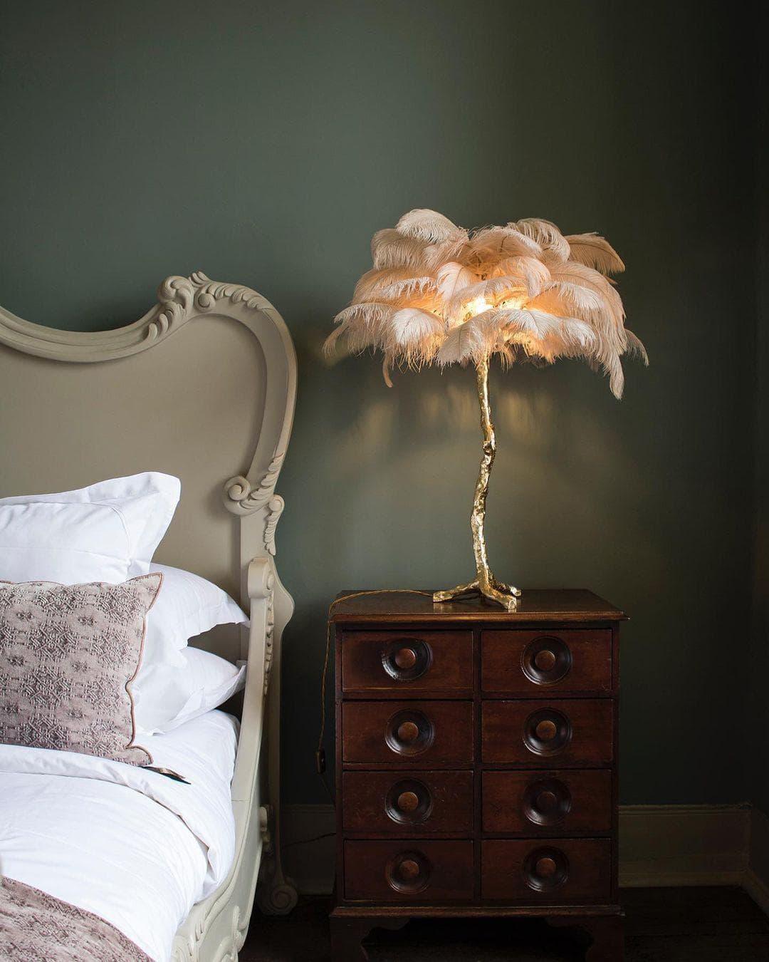 Metavaya Table lamp Ostrich Feather Table Lamp Shop Ostrich Feather Table Lamp Online