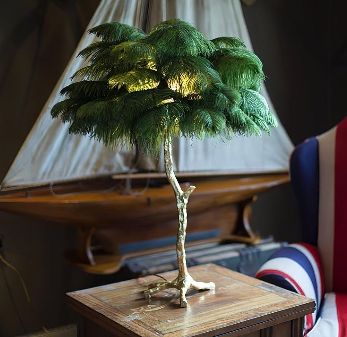 Metavaya Table lamp Ostrich Feather Table Lamp Shop Ostrich Feather Table Lamp Online