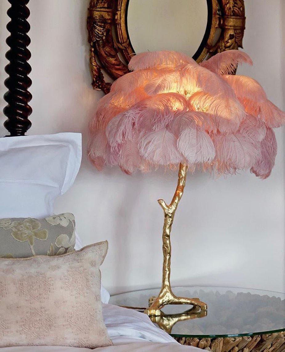 Metavaya Table lamp Ostrich Feather Table Lamp Shop Ostrich Feather Table Lamp Online