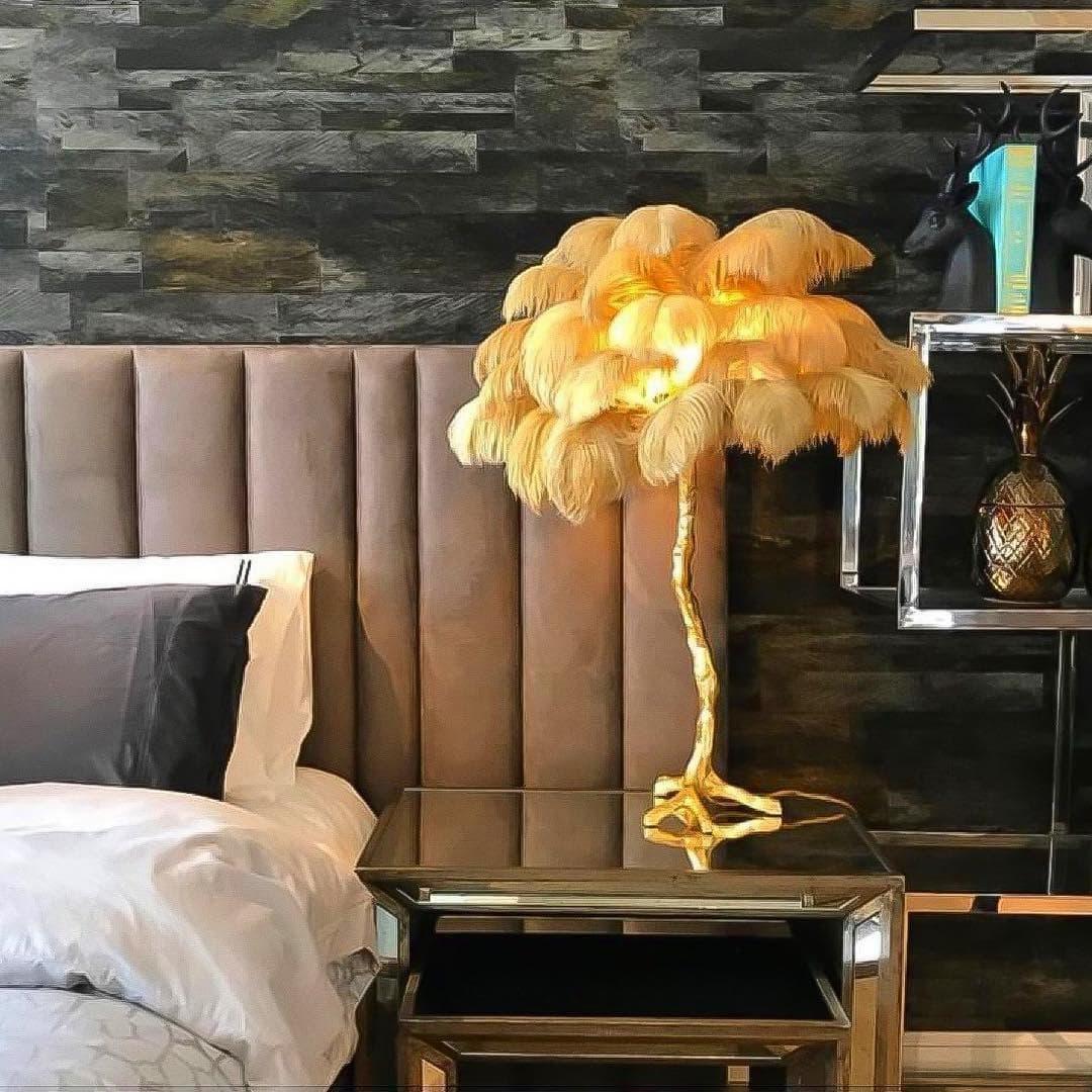Metavaya Table lamp Ostrich Feather Table Lamp Shop Ostrich Feather Table Lamp Online