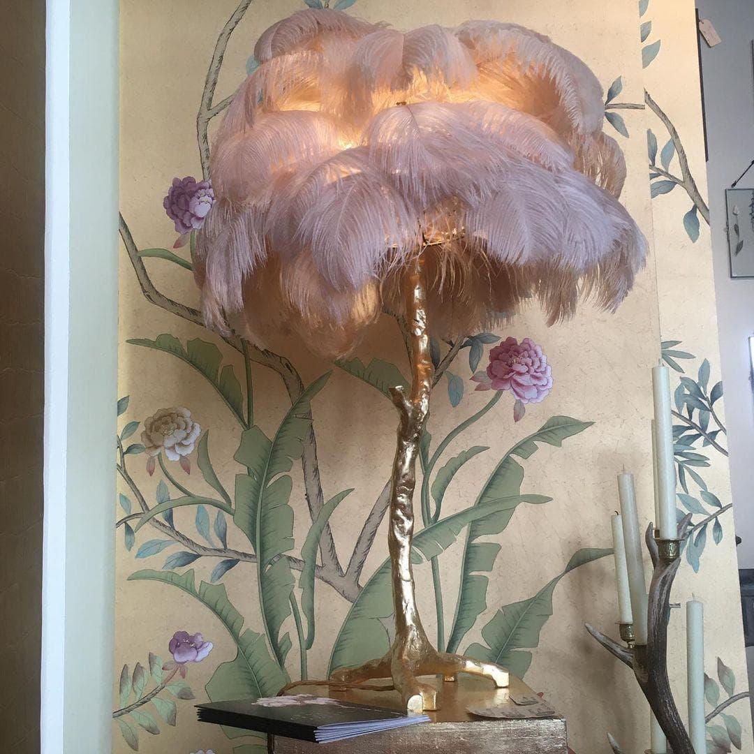 Metavaya Table lamp Ostrich Feather Table Lamp Shop Ostrich Feather Table Lamp Online