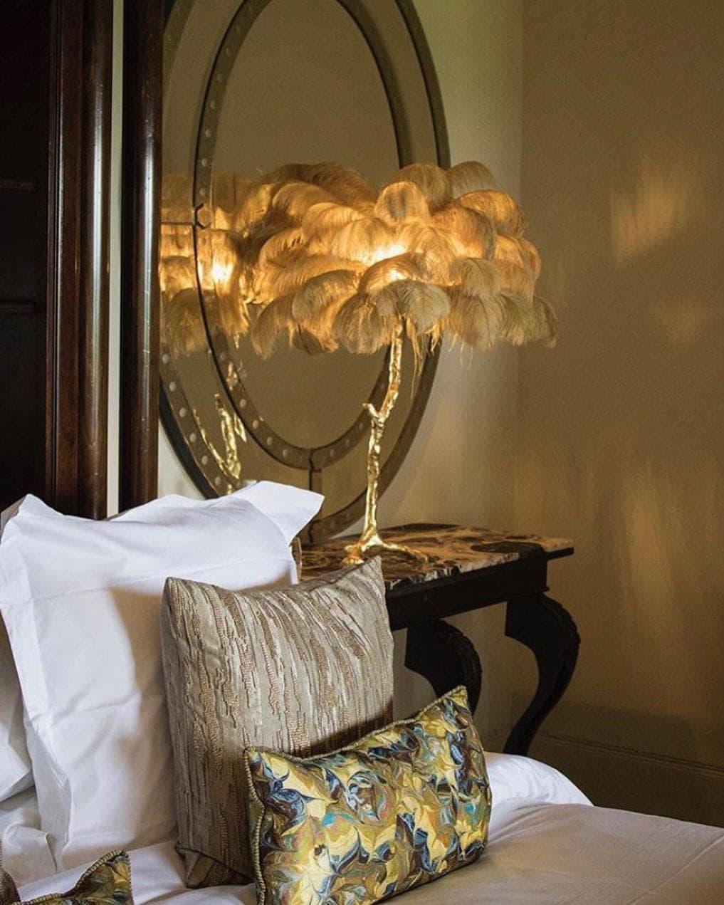 Metavaya Table lamp Ostrich Feather Table Lamp Shop Ostrich Feather Table Lamp Online