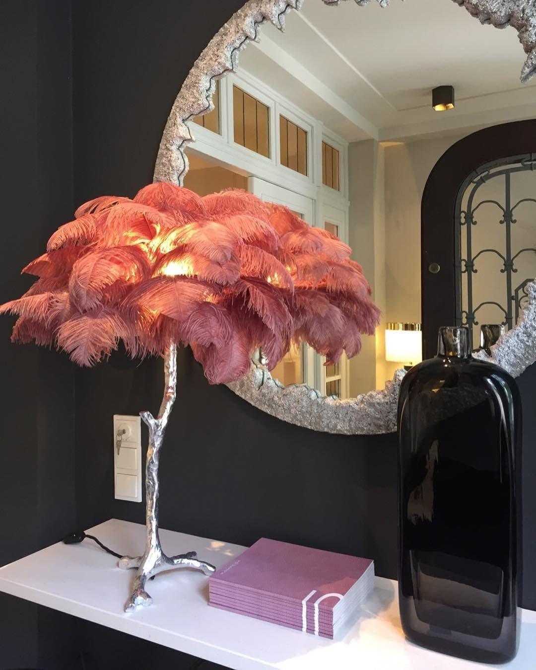 Metavaya Table lamp Ostrich Feather Table Lamp Shop Ostrich Feather Table Lamp Online