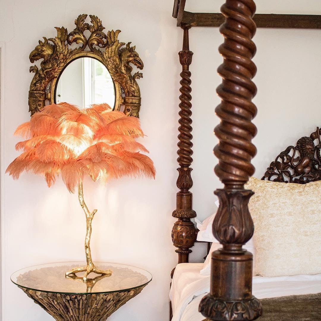 Metavaya Table lamp Ostrich Feather Table Lamp Shop Ostrich Feather Table Lamp Online