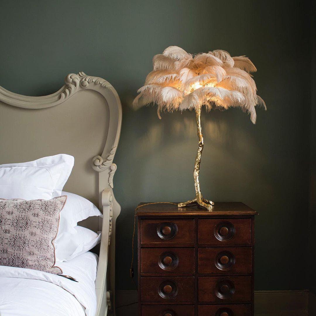 Metavaya Table lamp Ostrich Feather Table Lamp Shop Ostrich Feather Table Lamp Online