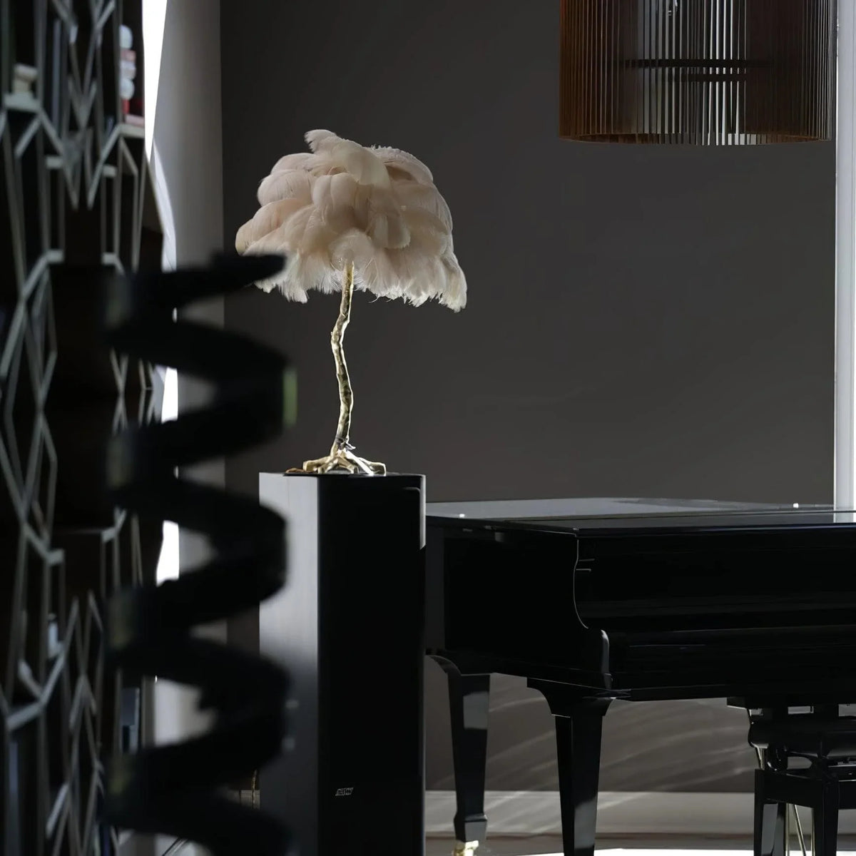 Metavaya Table lamp Ostrich Feather Table Lamp Shop Ostrich Feather Table Lamp Online