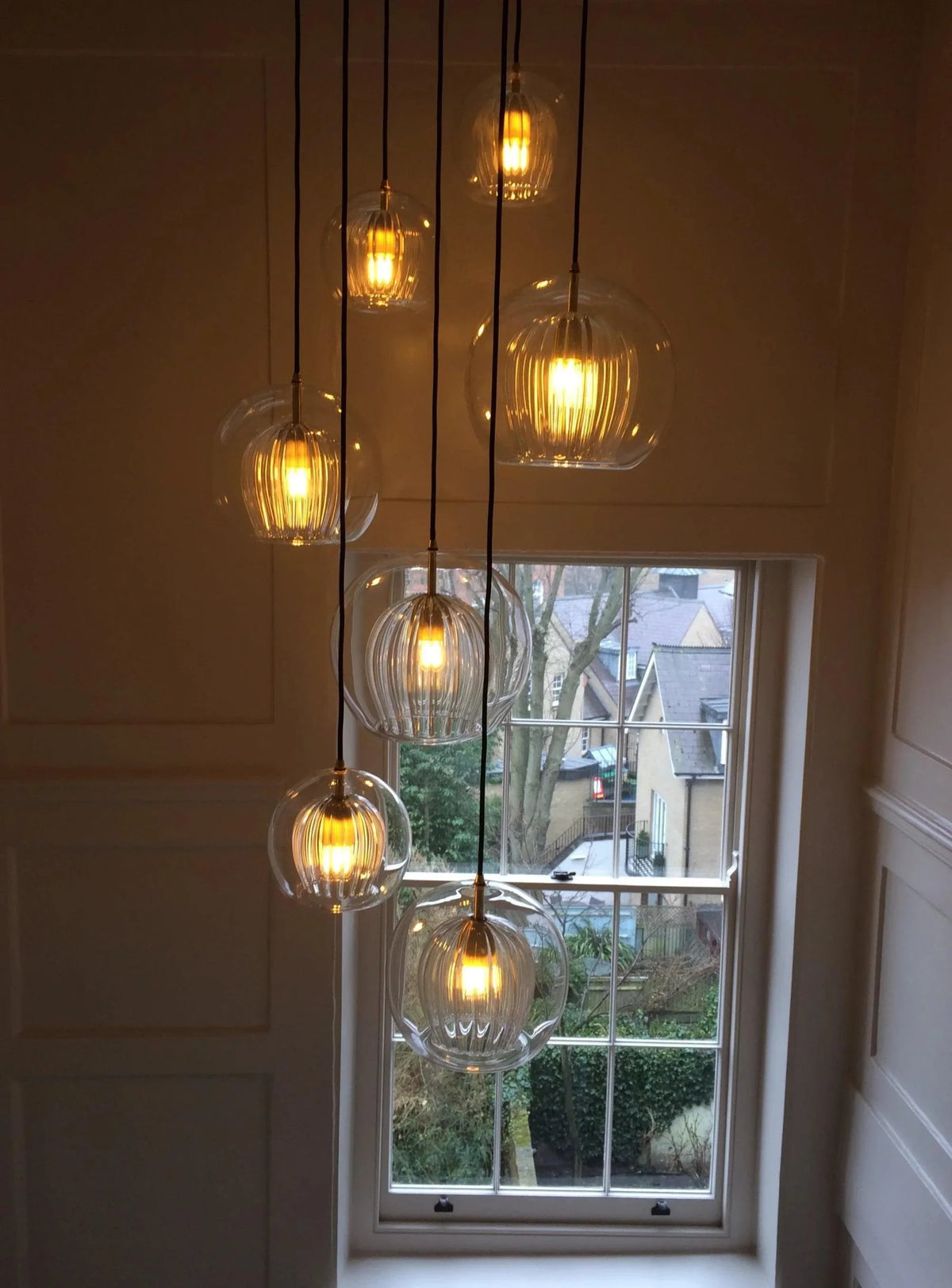 Metavaya Pendant light Pleated Crystal Pendant Light
