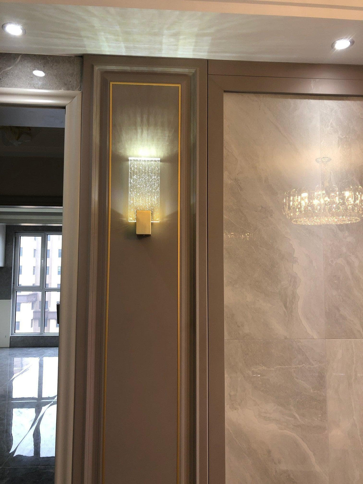 Metavaya Ceiling Lamp Pleated glass Sconce