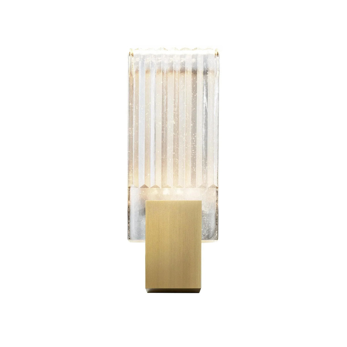 Metavaya Ceiling Lamp Dia 11cm x H 28cm / Brass / Warm White Pleated glass Sconce 653733644623 B-202112300015-1