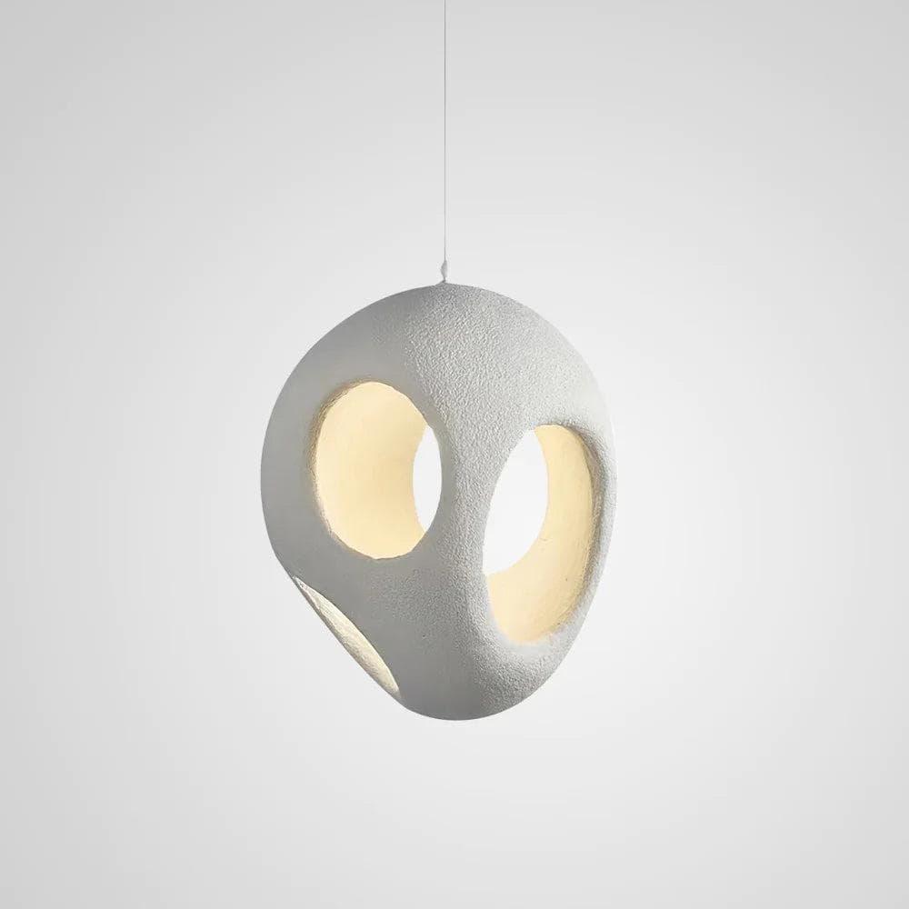 Metavaya Ceiling Lamp Dia 35cm X H 50cm / White Polystyrene Pendant Light 336019215402 M2023021003-1