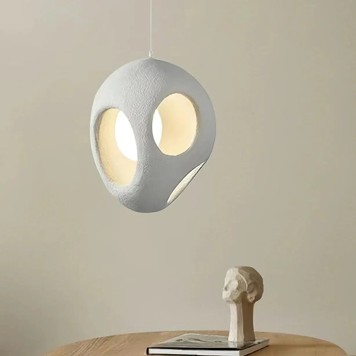 Metavaya Ceiling Lamp Dia 35cm X H 50cm / White Polystyrene Pendant Light 336019215402 M2023021003-1
