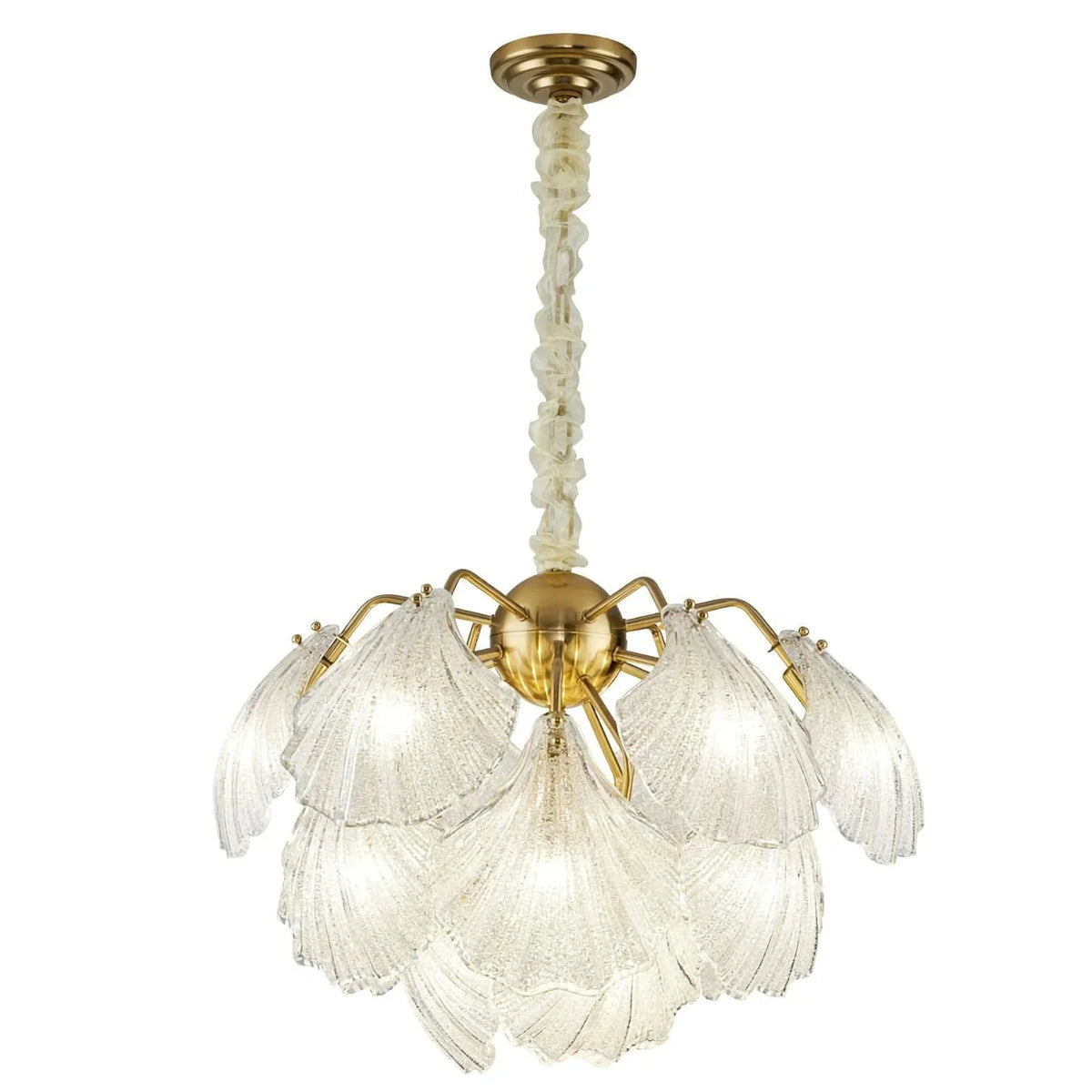 Metavaya Chandelier Ribbed Shell Ceiling light