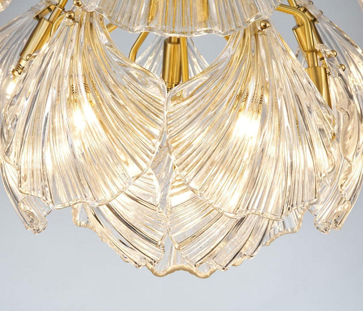 Metavaya Chandelier Ribbed Shell Ceiling light