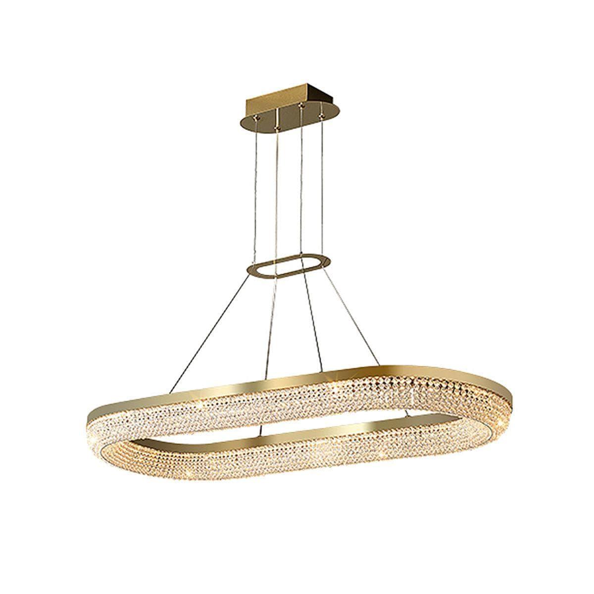 Metavaya Chandelier Round Ring Crystal Chandeliers