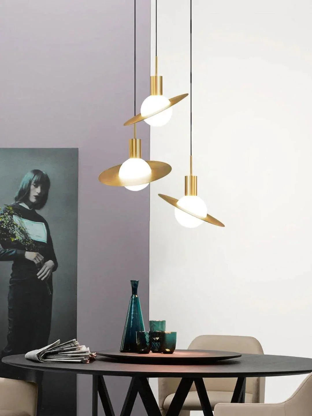 Metavaya Pendant light Dia 20cm x H 28cm / Brass Saturne Pendant Light 360192146918 M2022102603-1 Buy Saturne Pendant Light Online For Sale