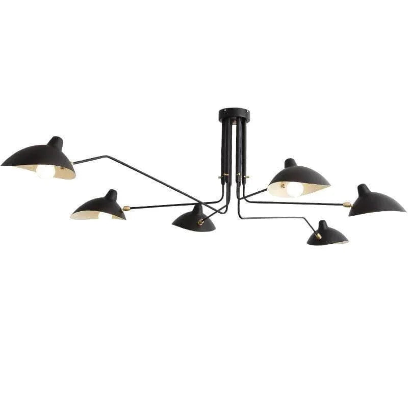 Metavaya Ceiling Lamp 6heads Dia 220cm x H 32cm / Black Serge Mouille Ceiling Light 822706698080 M2022091705-3 Serge Mouille Ceiling Light and Fixtures for Sale
