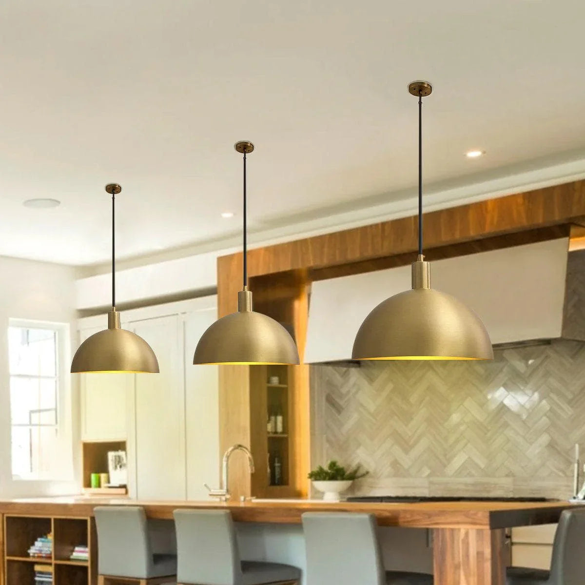 Metavaya Pendant lamp Dia 35cm x H 30cm / Brass Shelby Mod Pendant Lamp 323232401439 M2022101202-1