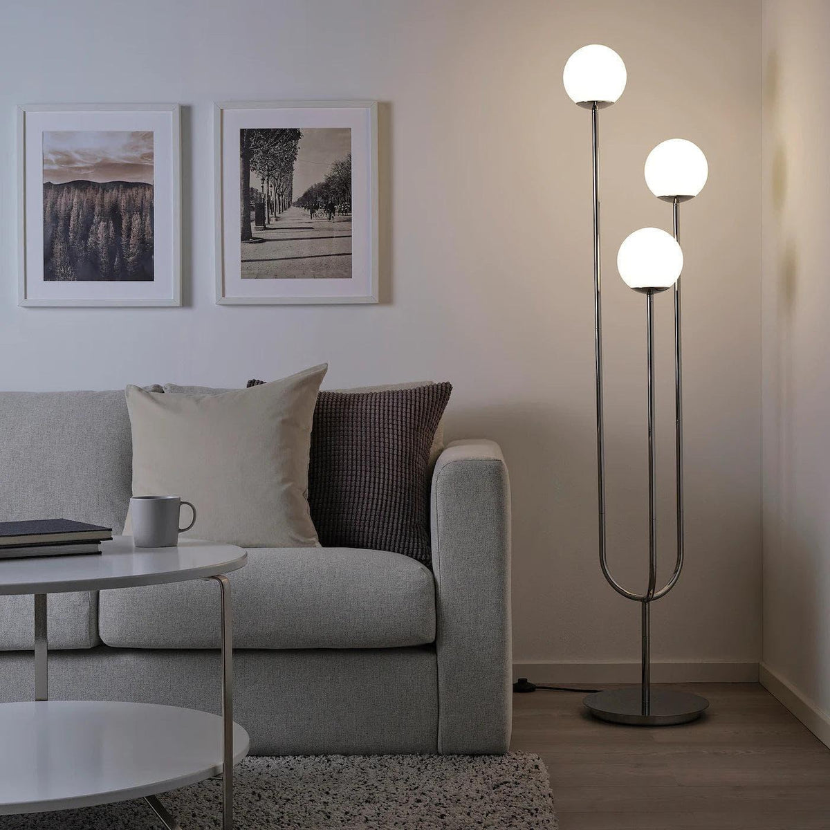 Metavaya Floor lamp Dia 38cm x H 160cm / Chrome / US plug Simrishamn Floor lamp 653733644692 L-202201030002 Simrishamn Floor Lamp for Sale Online