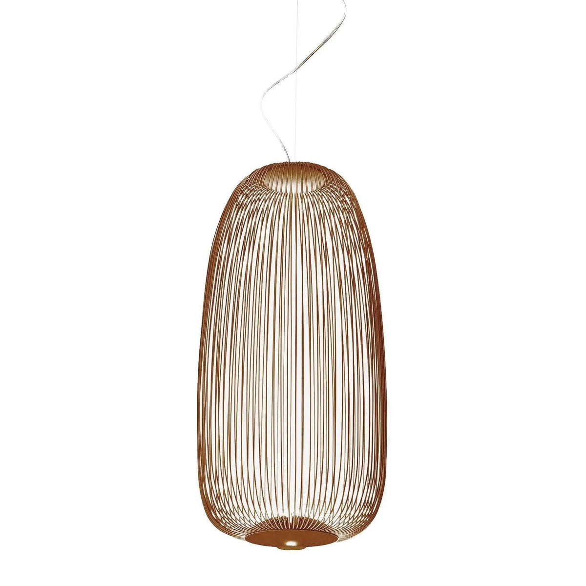 Metavaya Chandelier Dia 32cm x H 72cm / Copper / Warm White Spokes Suspension Lamp 323232415825 D-202112100001-5