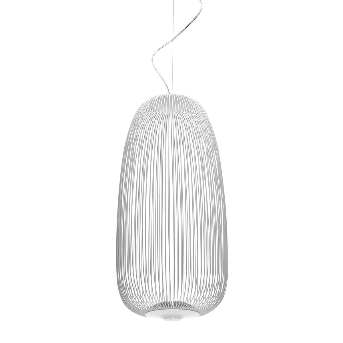 Metavaya Chandelier Dia 32cm x H 72cm / White / Warm White Spokes Suspension Lamp 323232415801 D-202112100001-3