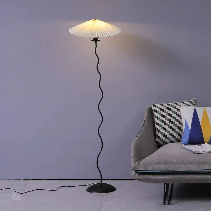 Metavaya Floor lamp Dia 43cm x H 150cm / Beige / US plug Squiggle Floor Lamp 323232418123 M2022100601-1 Buy Squiggle Lamp Base Online
