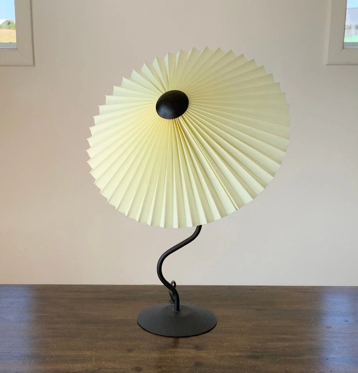 Metavaya Table lamp Dia 43cm x H 75cm / Beige / US plug Squiggle Table lamp 653733644265 T-202112170011-5 Shop Squiggle Table Lamps Online
