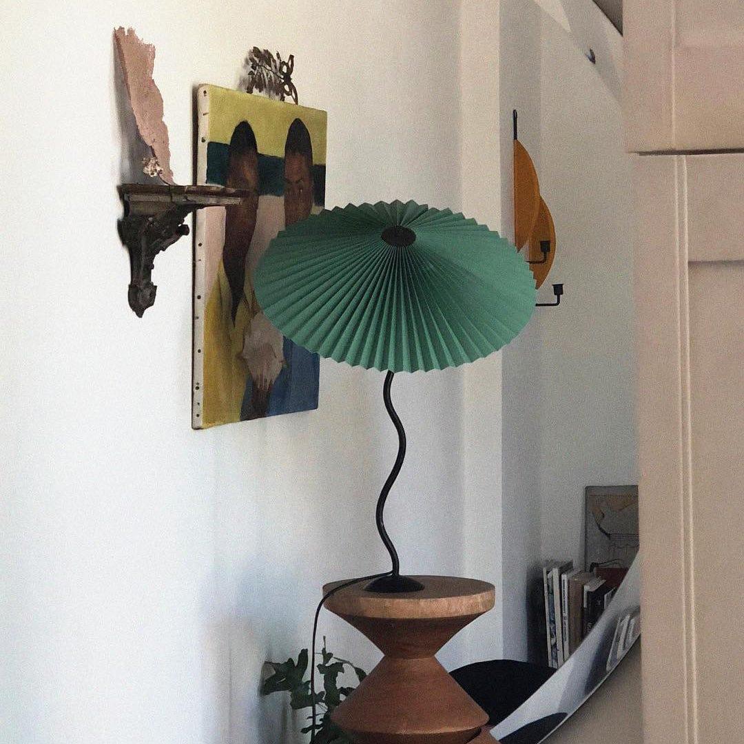 Metavaya Table lamp Dia 43cm x H 75cm / Dark green / US plug Squiggle Table lamp 653733644265 T-202112170011-9 Shop Squiggle Table Lamps Online