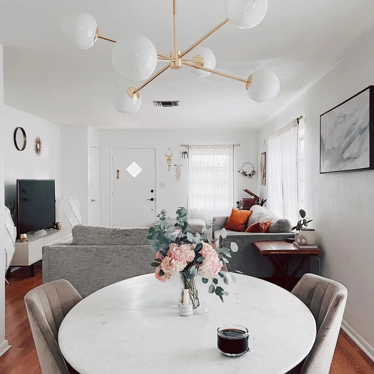 Metavaya Chandelier Staggered Glass 6-Light Chandelier Shop Staggered Glass 6 Light Chandeliers Online