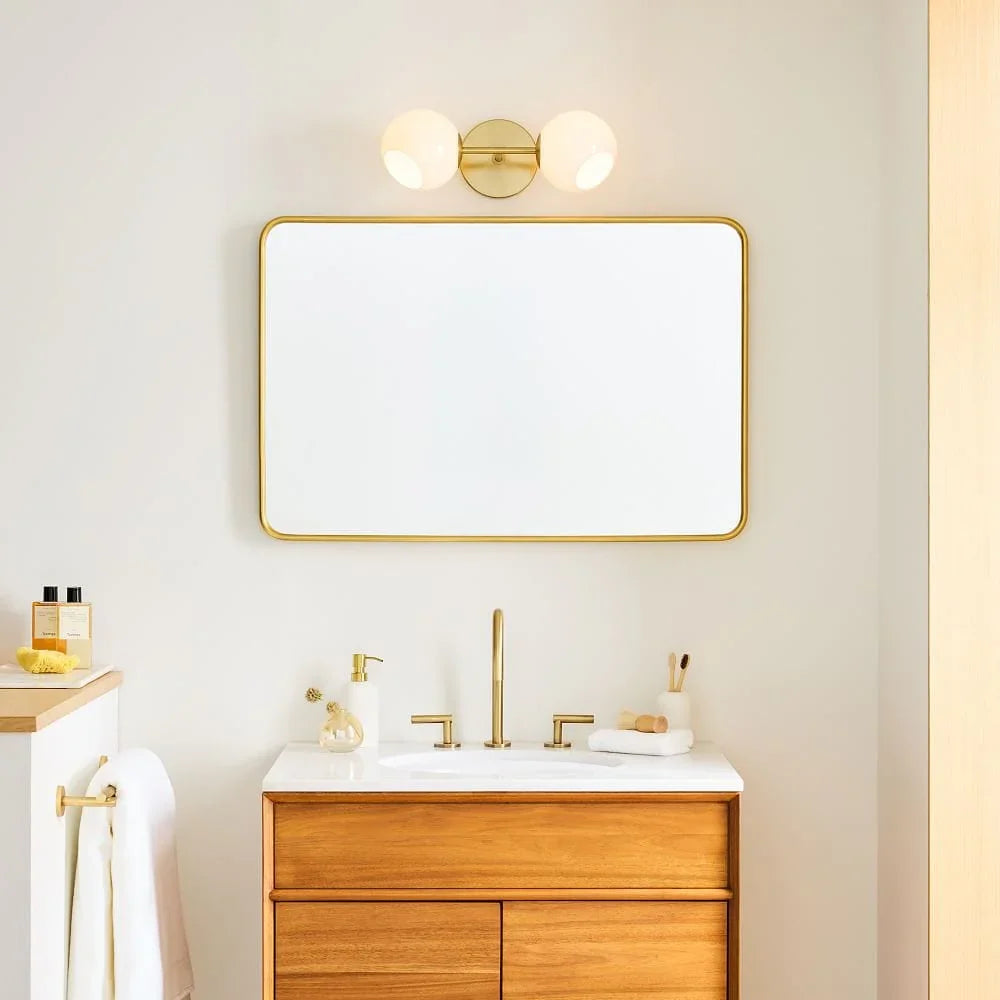 Metavaya Wall lamp Dia 43cm x H 12cm / Gold & White glass Staggered Glass Sconce 21213160947 M2022101802-5 Buy Staggered Glass Sconce Sale Online