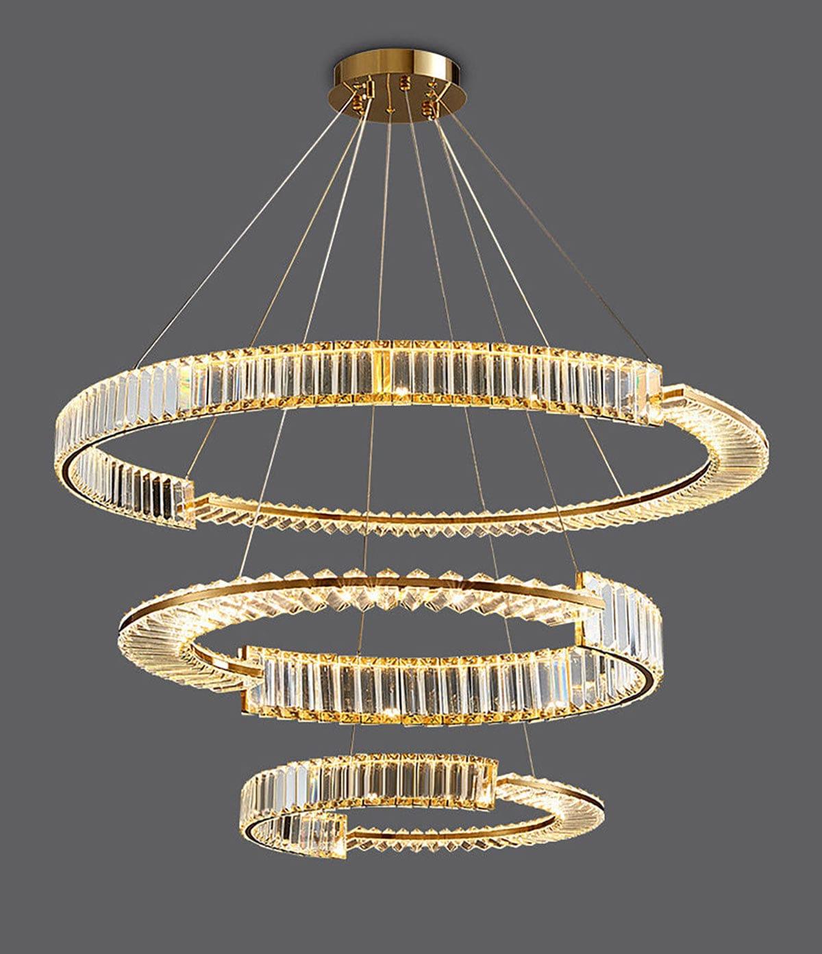 Metavaya Chandelier Stella LED Chandelier Stella LED Chandelier | Ring Crystal Chandelier