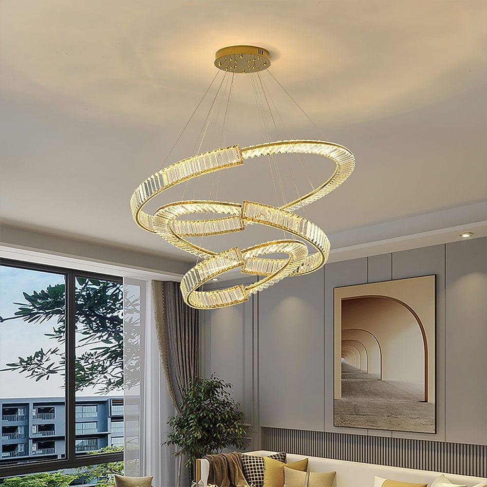 Metavaya Chandelier Stella LED Chandelier Stella LED Chandelier | Ring Crystal Chandelier