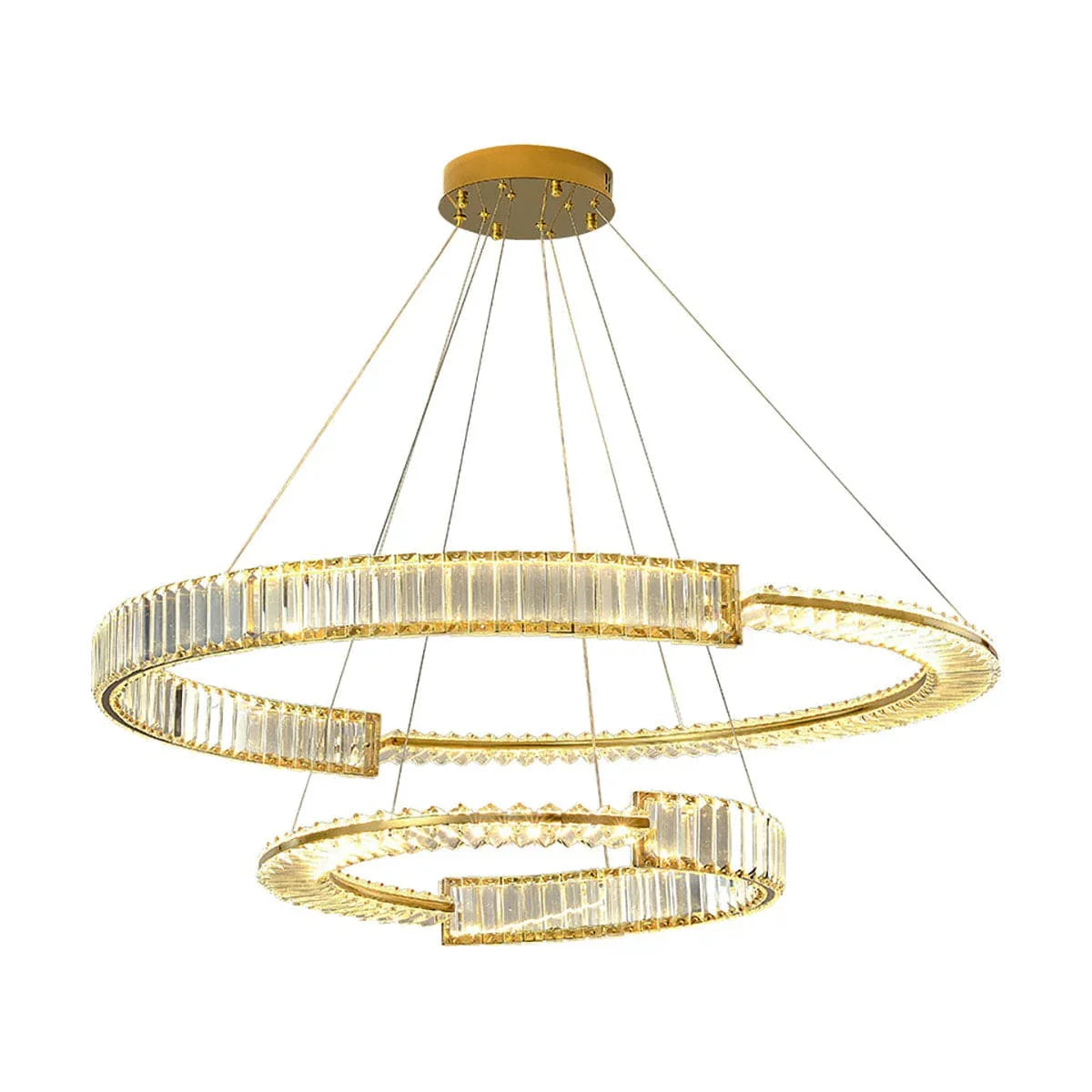 Metavaya Chandelier Stella LED Chandelier Stella LED Chandelier | Ring Crystal Chandelier