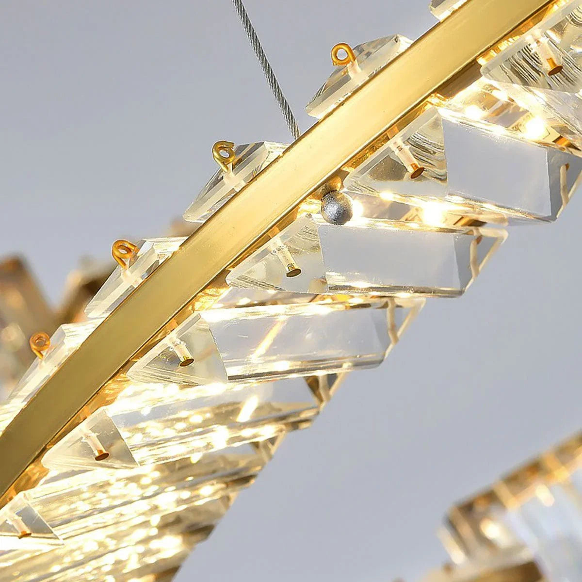 Metavaya Chandelier Stella LED Chandelier Stella LED Chandelier | Ring Crystal Chandelier