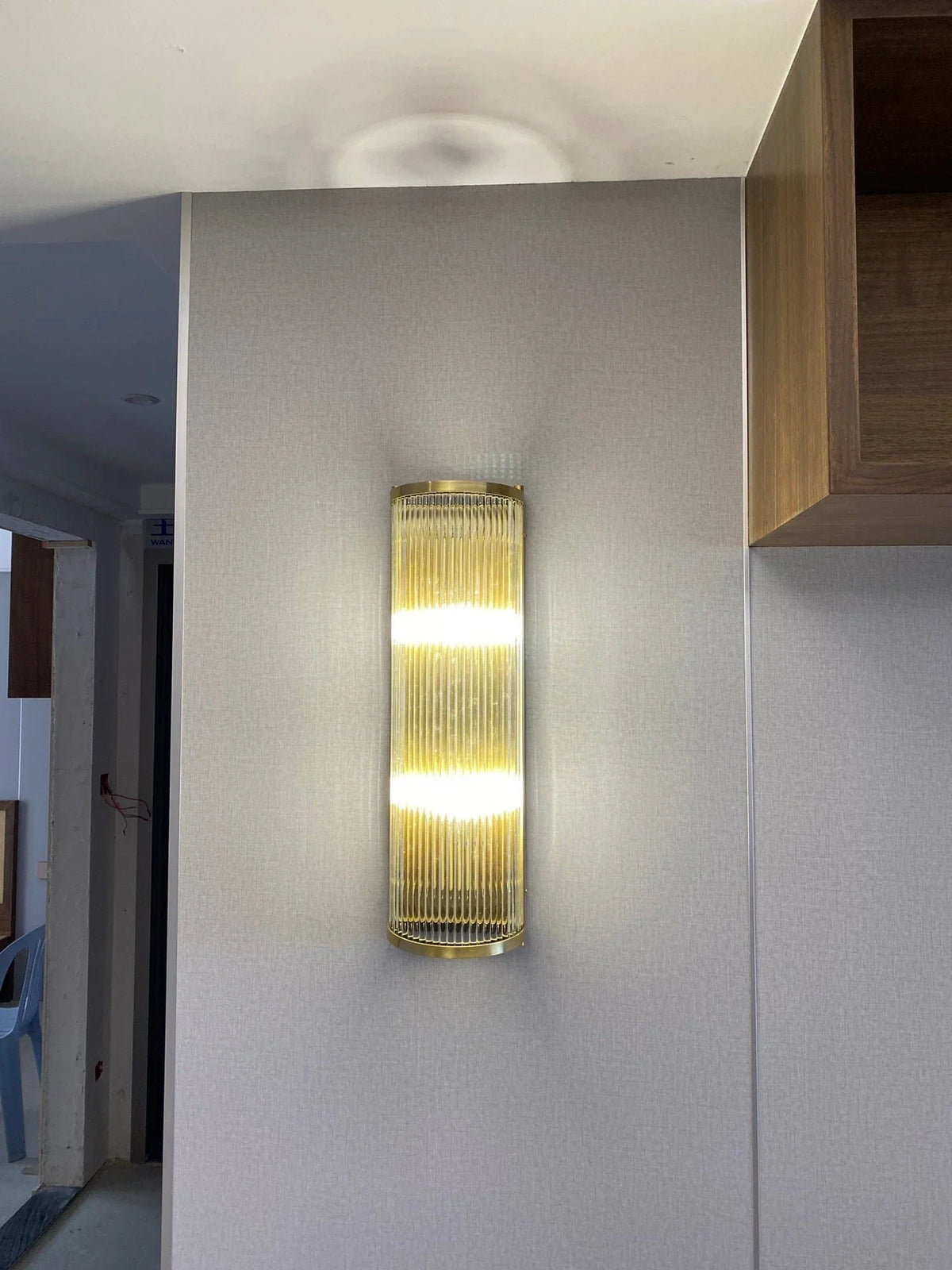Metavaya Wall lamp Striped Glass Sconce