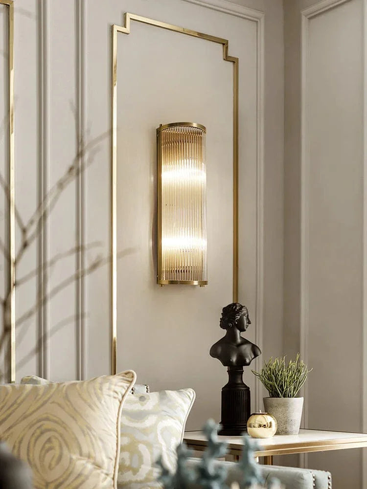 Metavaya Wall lamp Striped Glass Sconce