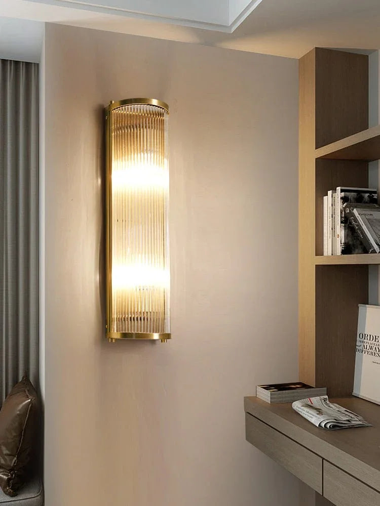 Metavaya Wall lamp Striped Glass Sconce