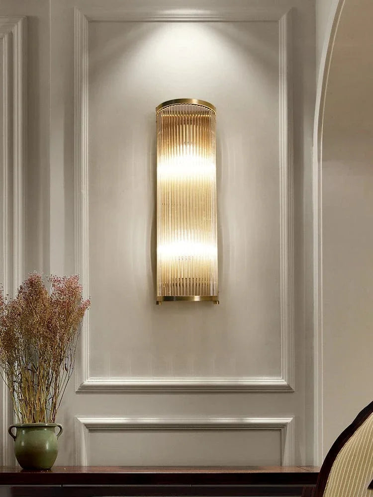 Metavaya Wall lamp Striped Glass Sconce