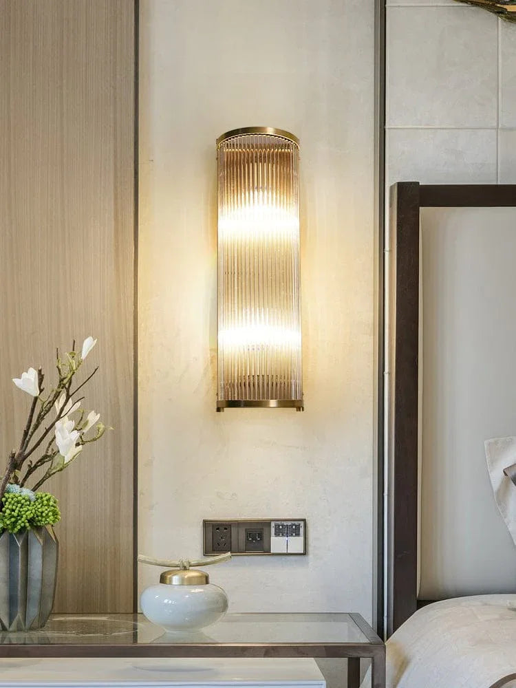 Metavaya Wall lamp Striped Glass Sconce