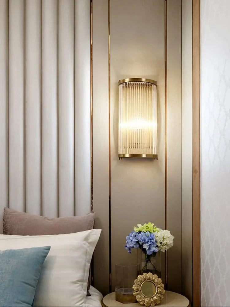 Metavaya Wall lamp Striped Glass Sconce