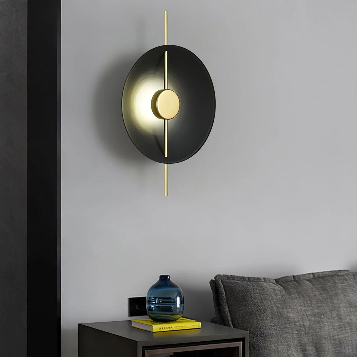 Metavaya Wall lamp Dia 30cm x H 48cm / Black & Gold Sunspot Sconce 323232418468 M2022100801-2 Sunspot Sconce & Wall Light for Sale