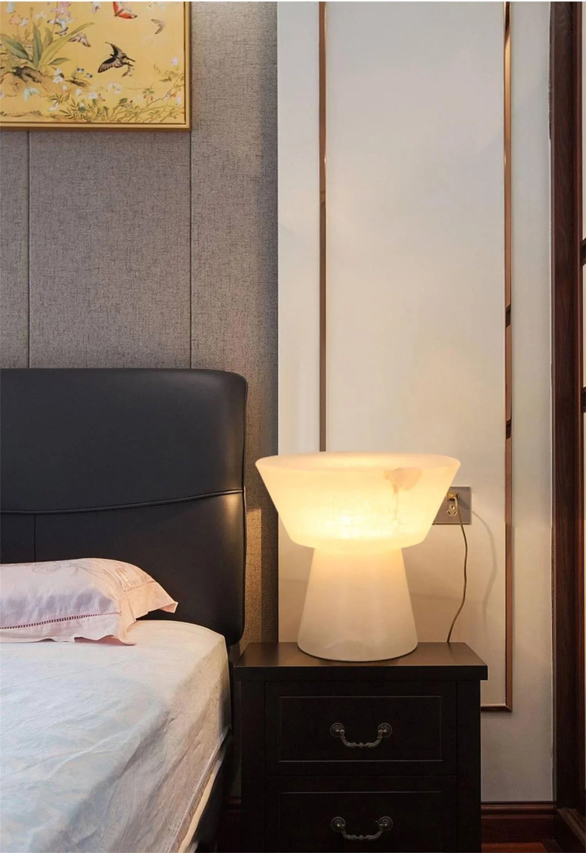 Metavaya Table lamp Tambourine Shape Cloud Stone Table Lamp Tambourine Shape Cloud Stone Table Lamp