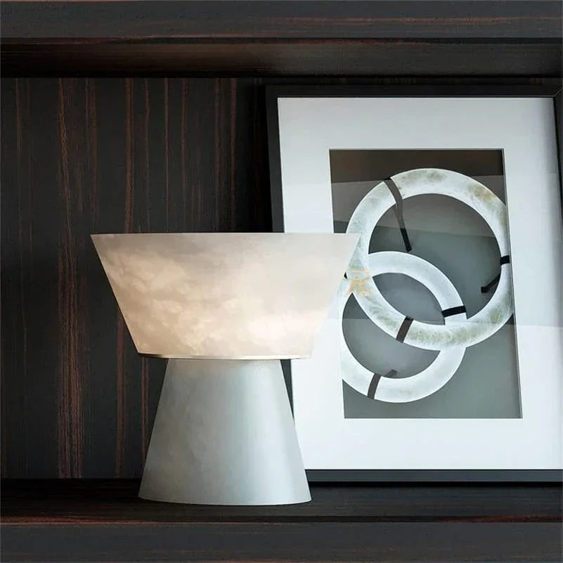 Metavaya Table lamp Tambourine Shape Cloud Stone Table Lamp Tambourine Shape Cloud Stone Table Lamp