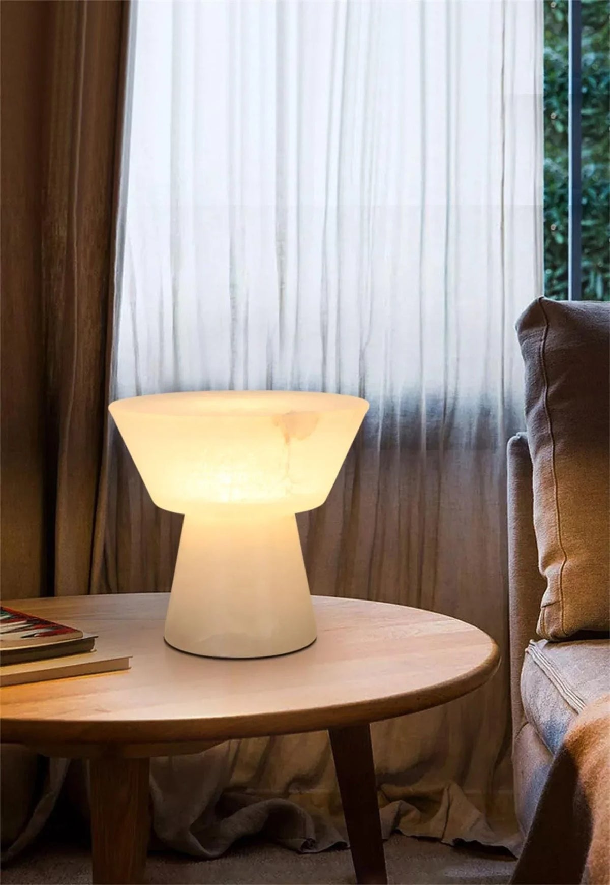 Metavaya Table lamp Tambourine Shape Cloud Stone Table Lamp Tambourine Shape Cloud Stone Table Lamp