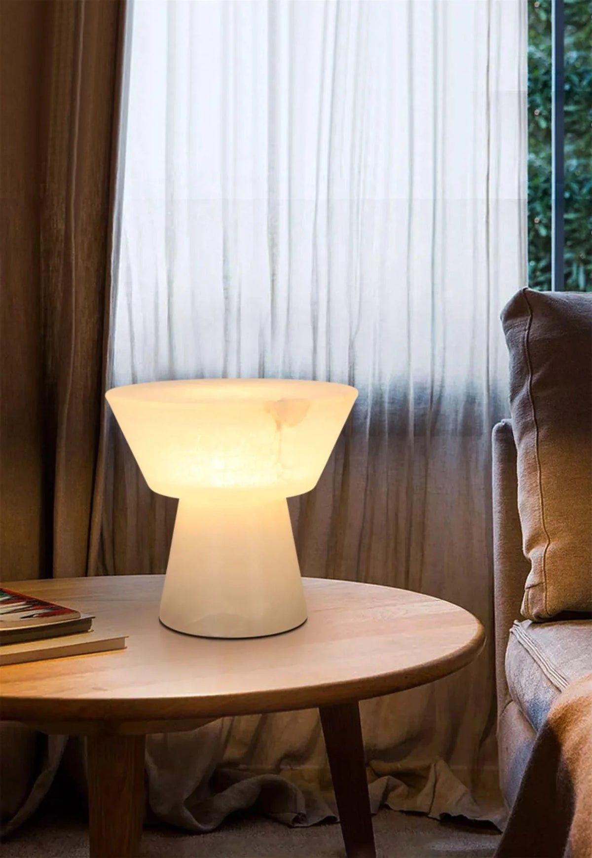 Metavaya Table lamp Tambourine Shape Cloud Stone Table Lamp Tambourine Shape Cloud Stone Table Lamp