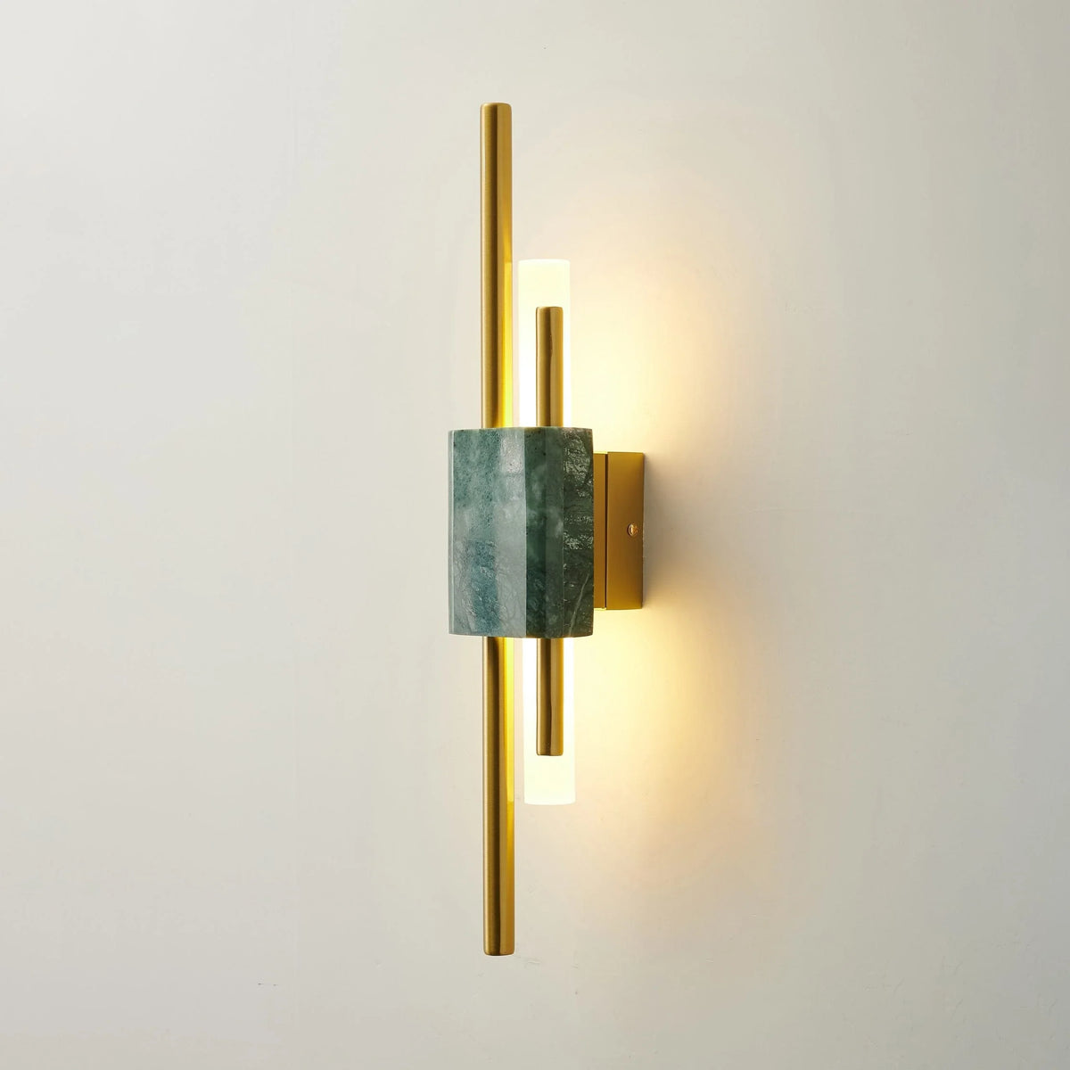 Metavaya Wall lamp Dia 9cm x H 45cm / Green Marble / Warm White Tanto Wall Light 653733214543 202112108-1 Tanto Wall Lights for Sale Online
