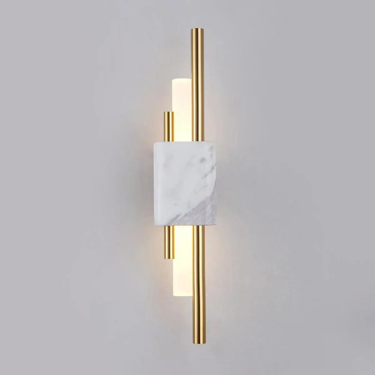Metavaya Wall lamp Dia 9cm x H 45cm / White Marble / Warm White Tanto Wall Light 653733214543 202112108-3 Tanto Wall Lights for Sale Online
